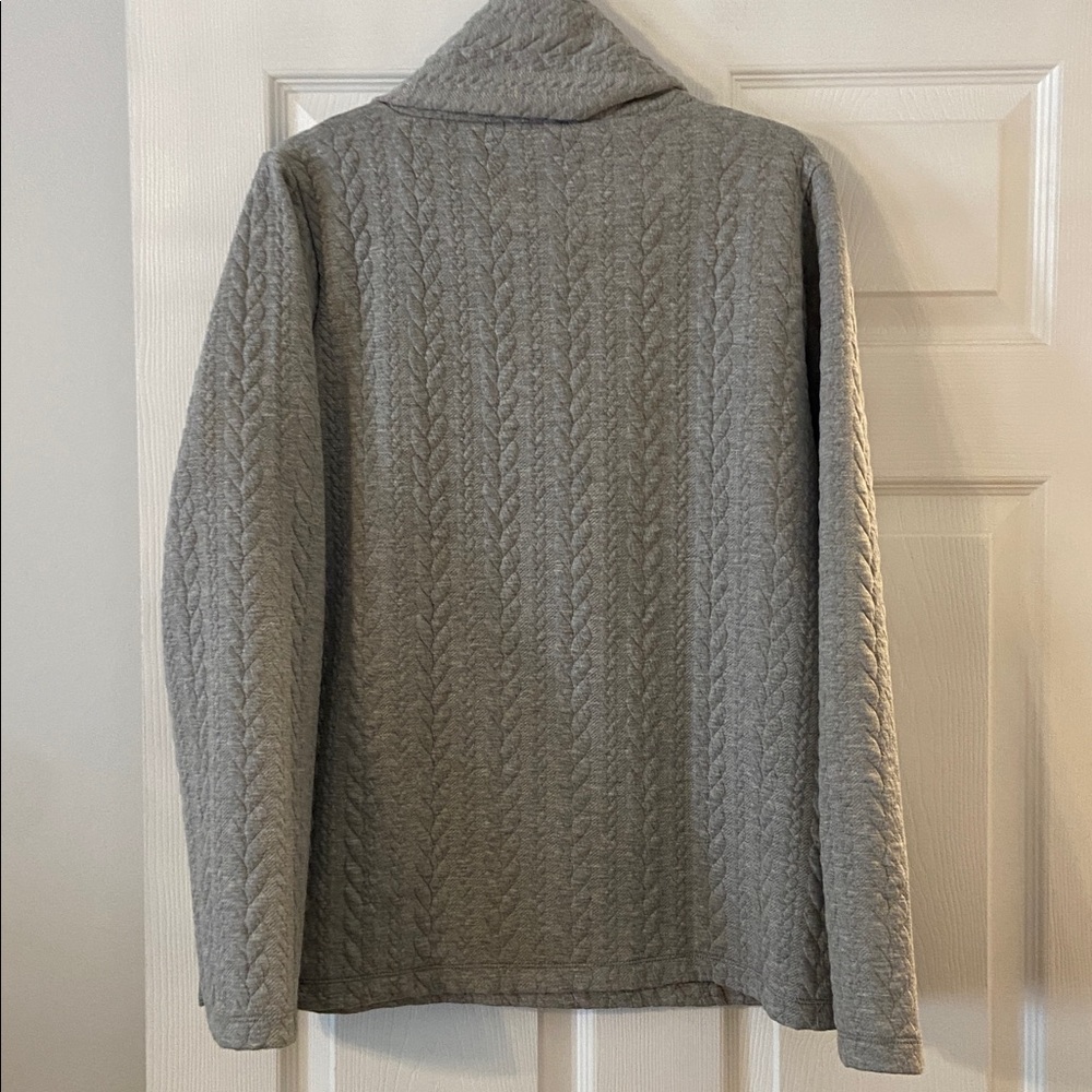 J. Crew Light Gray Cowl Neck Sweater size L length 26” bust 42” brand new - Picture 5 of 12